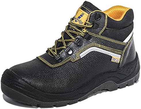 Scarpe antinfortunistica 'Belfast' Buffalo Leather Upper Black Mould Dollar. PVC padded Tongue, Collar And Lining in Cambrella, Laces piattie 4 Closure Hooks, Double Stitched Seams in Points of most Request. Toecap and in Acci