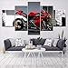 Produktbild Fyyanm NMD R1 Core Rot Schwarz Motorrad 5 Stück Hd Tapeten Kunst Leinwanddruck Moderne Poster Modulare Kunst Malerei Für Wohnkultur