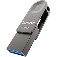 Lexar Chiavetta USB 3.2 128 GB, Gen 1, USB C & USB A, Velocità di Lettura Fino a 100 MB/s, Supporta OTG, Metallo Memoria per 