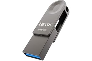 Lexar 128GB Dual Drive USB 3.2 Gen 1 Pen Drive, USB Type C and Type A Connectors, Supports OTG Tablet, Mac and Computer, Laptop, Car, TV, Smartphone, Android
