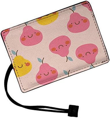 Pear Pattern Printed Suitcase Luggage Tag With Elasticated Strap & Hidden Personal Information Card By Humblebee London - HB-HSLT-S3374