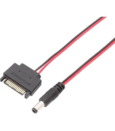 SinLoon DC5525 naar SATA IDE Harde Schijf Voedingskabel DC 5.5x2.5mm Vrouwelijk naar SATA Vrouwelijk Verlengkabel met Step-Down Spanningsregelaar (1 tot 4