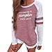 Produktbild Keepwin Damen Lange Ärmel Herbst Bluse Einfach Sport Stil Jumper Hoodie Pullover Kapuzenpulli Sweatshirt (S, You had me at Pumpkin Spice Latte | Rosa)