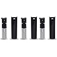 Hunky Dory 10ml Unique Empty Refillable Glossy Black Glass Bottle with Spray Pump and Cap for For DIY Perfume, Essential Oils, Blends, Rose Water (Pack of 3)