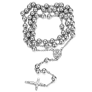 Collana Ciondolo Croce Crocifisso Argento Preghiera Rosario Collana Ciondolo Croce Crocifisso Argento Preghiera Rosario