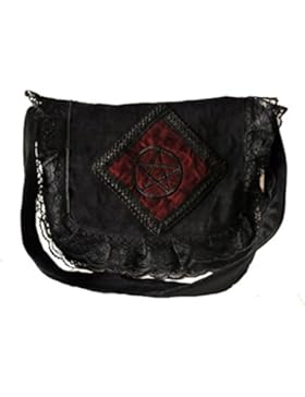 MyGothicShop , Herren Schultertasche Schwarz schwarz