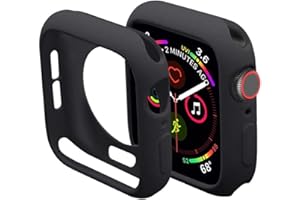 Miimall Etui kompatybilne z Apple Watch 38 mm serii 3/2/1, ultracienkie, miękkie etui z TPU, odporna na wstrząsy ramka ochronna do Apple Watch serii 3/2/1, kolor czarny