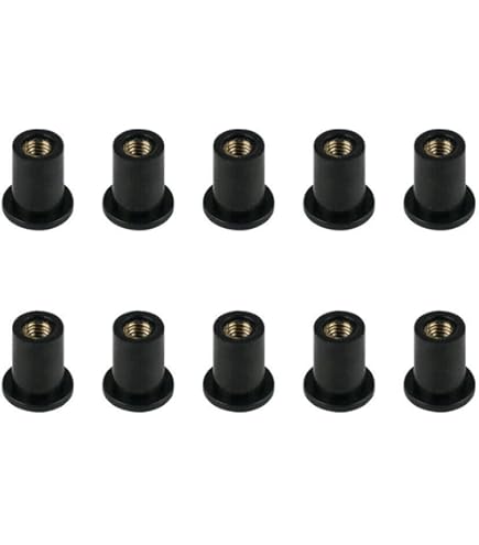 Viti Alluminio Nero Moto Kit 10 Bulloni M5 Per Carenatura Moto - Viti Parabrezza Con Wellnuts E Chiave Brugola, Colore Nero Viti Per Carenatura Moto - Foto 5