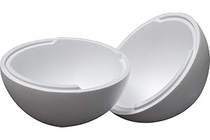 MCE-Commerce Lot de 2 Boules en polystyrène de 300 mm expansé, Blanc, 30 cm