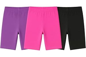 REDAR Kurze Leggings für Mädchen, Baumwolle Sommer Weiß Schwarz Rot Braun Pink Grün Blau Violett elastisch 3PAK Blickdicht elastisch 92 98 104 110 116 122 128 134 140 146 152 158