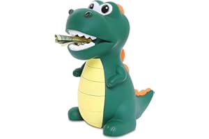 Lakpopya Dinosaurier Spardose fur Kinder, Groß Dino Sparschwein für Mädchen Jungen, Spardosen aus Sicheres PVC-Material für Dekoration des Kinderzimmers/Geschenk/Spielzeug/Taufgeschenke (Grün)