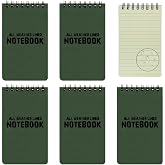 RETON All-Weather Waterproof Notebook, 5 Pack (Green)