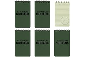 RETON Confezione da 5 fogli impermeabile per appunti / blocco note per attività all'aria aperta e tascabile, formato tascabile (verde)