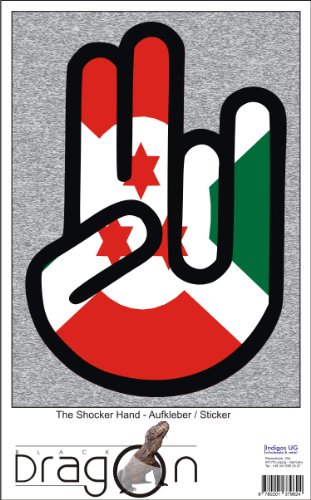 The Shocker Hand - Laptop Notebook Skin Sticker Cover Art Decal - 210x144 mm black Outline with Flag - Burundi