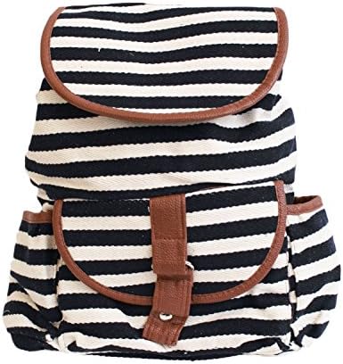 TM Casual Stripe Ethnic Festival Rucksack Backpack School College Shoulder Bag Daypack