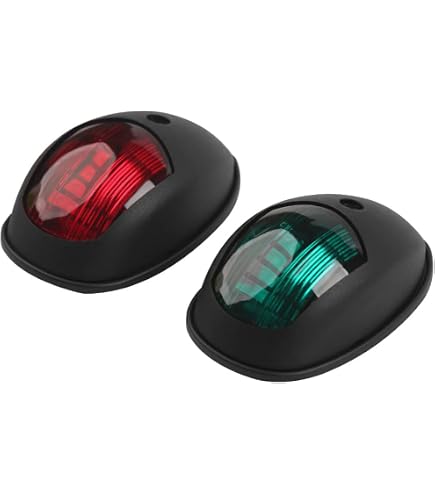 Attwood LED Navigation Light Bi-Color, Port-Seite, Schwarz – Korrosionsbeständig Für Den Maritimen Einsatz