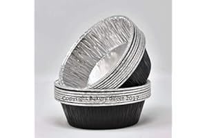 BAKERY DIRECT LTD Bakery Direct Lot de 130 feuilles d'aluminium rondes en 5 couleurs Noir