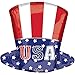 Produktbild USA Hut Uncle Sam Folienballon Ø 50cm + PORTOFREI mgl + Geschenkkartenset + Helium & Ballongas geeignet. High Quality Premium Ballons vom Luftballonprofi & deutschen Heliumballon Experten. Tolles Luftballon Geschenk für Kinder & Erwachsene und tolle Ballondekoration