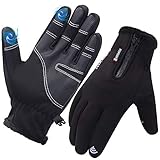 JSDing Gants Hiver Homme Chauds | Gants Impermeables d'hiver Femme | Gants Sport pour Extérieur Compatibles écran Tactile Gants d'hiver Coupe-Vent pour Running Cyclisme Randonné Chasse Camping