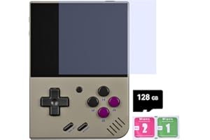WUGU Miyoo Mini Plus Handheld Game Console, 3.5-Inch Retro Emulator Console Built-In Games, Support Wi-Fi Battle, Open-Source Emulators, Cortex-A7 Processor(128G Grey)