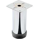 EYM 4 Adet Mobilya Ayağı Metal 10 cm Alttan Ayarlı 42 mm Krom Ayak