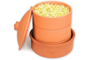 ‎HAWOS hawos Tonkeimgerät - Sprossensystem aus Ton - eine natürliche Alternative zu Sprossenglas & Kressesieb