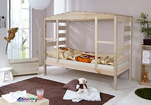 Preisvergleich Produktbild Ticaa Hausbett Kiefer Massiv Natur