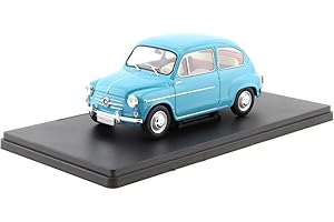 1960 Fiat 600D (Seat 600D) Azul Coches Inolvidables 1:24 Editorial Salvat ES21