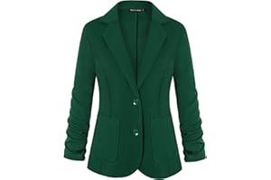 MINTLIMIT Blazer décontracté à manches 3/4 avec poches et boutons pour femme