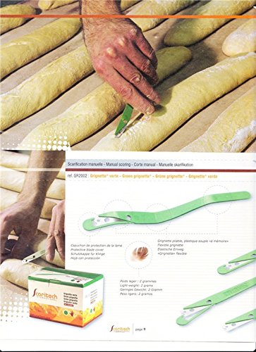 Die Grüne Teigritzmesser ist das Werkzeug der Bäcker. Die Klinge ist im rostfrei Edelstahl. - 7