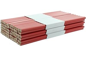 ‎BTEC BTEC Zimmermannsbleistift rot, viereckig 250 mm 72 Stück