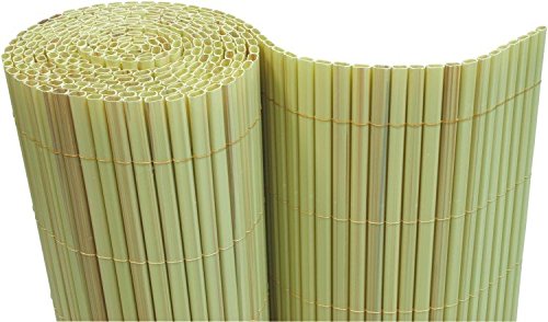 PVC Sichtschutzmatte Balkon Sichtschutz 100x500cm Windschutz Gartenzaun bambus - Röhrchen