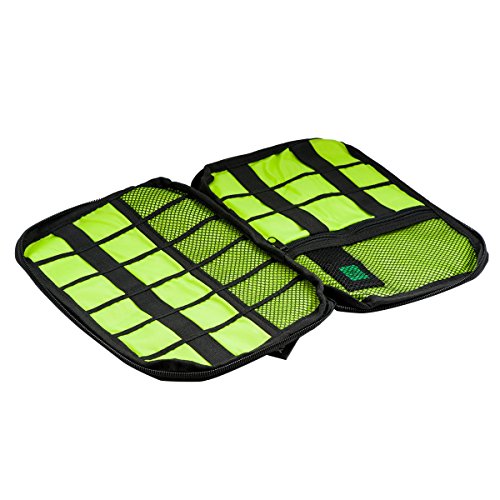 QUMOX Reise Kabel USB Organisator Speicher Beutel Kasten Tasche Grau - 4