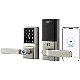 eufy Smart Lever Lock C33, Keyless Fingerprint Door Lock with Handle, Integrated Wi-Fi, Remote Control via App, Biometric Entry Knob, Auto-Locking, IP53 Waterproof, Nickel (2025 New Version)