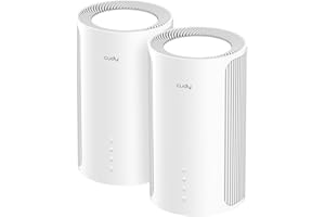 Cudy Système maillé Wi-Fi 7 BE11000 Tri-Band pour toute la maison, 6 flux 10 Gbit/s, 4 ports 2,5 G, MU-MIMO, Multi-VPN, application Cudy App, antennes internes intelligentes, M11000 Lot de 2