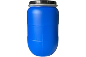 JARDIN202 - Bidón de plástico con boca ancha de 30L | hermetico cierre ballesta| Alimentario