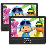 【 Reposacabezas DVD coche 】 DVD portátil coche viene con el cargador de coche , también puede reproducir películas mientras se está cargando. No te preocupes por los cortes de energía, mientras con La función de memoría, comenzará a reproducirse automáticamente desde donde fue cerrado por última vez.