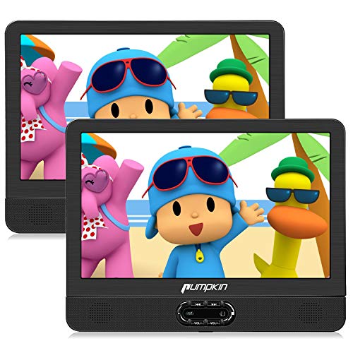 Pumpkin 12" DVD Portátil Coche 2 Pantallas, Reproductor para Reposacabezas de Coche...