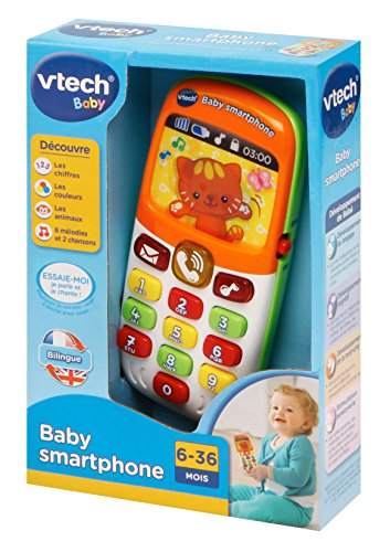 51sr2GsU%2BHL VTech - Baby Smartphone Bilingue Mixte, Téléphone Bébé, Jouet d'Éveil - Version FR