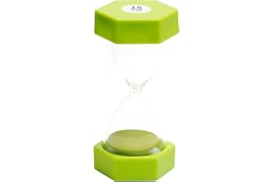 DREAM HORSEX Sanduhr für Kinder, Sanduhren Set Kinder, Sechseckiger Sanduhr-Timer, sanduhre, Sanduhr Glas Timer, Küchen-Timer-Uhr, Zeitmanagement(15 Minuten, Grün)
