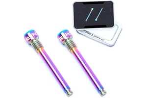 Huamengyuan 2 PièCes Boulons En Titane M4 Pour Plaquette De Frein à Disque De VéLo,Boulons En Titane Pour Plaquette De Frein Disque De VéLo Pour Accessoires De Boulons Frein VéLo,Sans Circlip