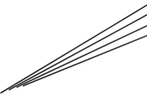 QUARKZMAN Barre en Fibre de Carbone, Tige de Carbone de 1 mm x 300 mm pour avion RC, Bricolage, Cerf-Volant, Tube d'Aile de Quadricoptère, Réparation de Bras, Lot de 12