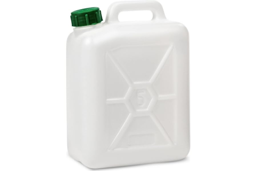 Ecoplast | Bidón transparente de plástico de 5 litros - Resistente y práctico - Ideal para el almacenamiento y transporte de 