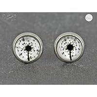 Ohrstecker Edelstahl * Cabochon -Pusteblume-8 mm