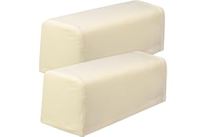 WINOMO - Set di 2 copri braccioli elasticizzati e antiscivolo, per poltrone, per poltrone, divani, sedie, colore: beige