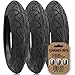 3 x JANE SLALOM PRO Suitable Stroller / Push Chair / Buggy Tyres to fit - 12 1/2" x 1.75 - 2 1/4 (Black) Super Grippy & Fast Rolling + FREE Shipping + FREE Upgraded Skyscape Metal Valve Caps (Worth £4.99)