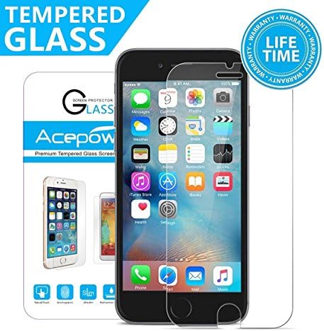 iPhone 7 Screen Protector, ACEPower Tempered Glass Screen Protector For Apple iPhone 7 [3D Touch Compatible] 0.2mm World's Thinnest Ballistics Glas - Protect Your Screen from Bumps, Scratches and Drops (1-Pack)