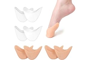 VIKSAUN 4 paires de protections d'orteils Footful Capuchons d'orteils Protecteurs, Doux Protecteur en pour Pointe des Pieds, Préviennent Callosités et Ampoules pour Pointes des Pieds