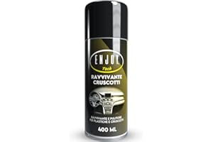 ENJOY TECH - Lucida Cruscotto Auto Professionale 400ml, Spray Elimina Polvere con Protezione UV e Finitura Asciutta, Ravviva e Protegge Cruscotti, Profumazione Vanigliata, Made in Italy