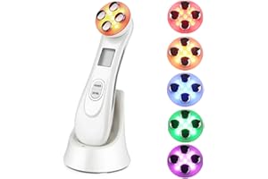 Yofuly Radiofrecuencia Facial Profesional y corporal Aparato, 5 Modos de Terapia de luz LED, Aparato Facial aparato Radiofrecuencia, Antiarrugas, Anti-envejecimiento, Limpieza Profunda,